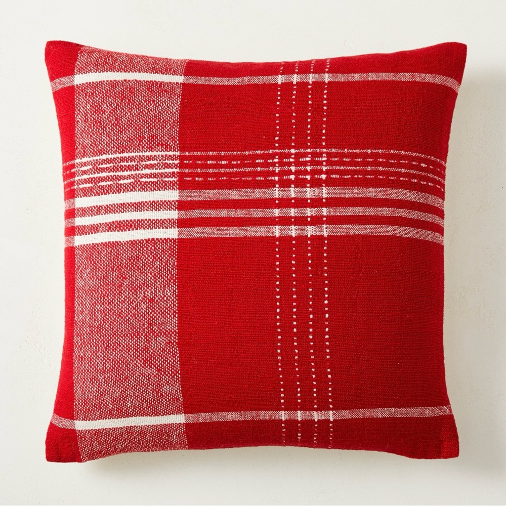 west elm | woven origin plaid pillow cover